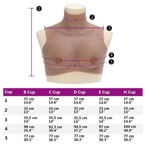 SILIKONOWE NAKŁADKI NA PIERSI DLA CROSSDRESSERÓW ROZMIAR B