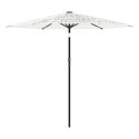 PARASOL OGRODOWY NA STALOWYM SŁUPKU BIAŁY 268X268X226CM