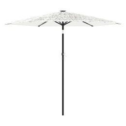 PARASOL OGRODOWY NA STALOWYM SŁUPKU BIAŁY 268X268X226CM