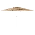 PARASOL OGRODOWY NA STALOWYM SŁUPKU BRĄZOWY 268X268X226CM