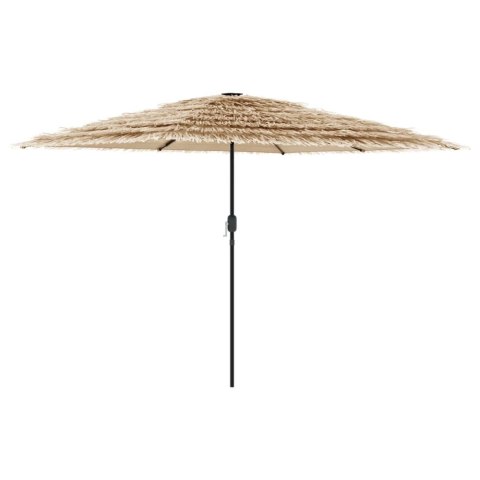PARASOL OGRODOWY NA STALOWYM SŁUPKU BRĄZOWY 268X268X226CM