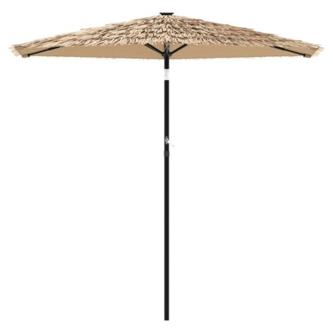 PARASOL OGRODOWY NA STALOWYM SŁUPKU BRĄZOWY 268X268X226CM