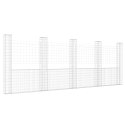 OGRODZENIE GABIONOWE Z 5 SŁUPKAMI ŻELAZO 500X20X200CM