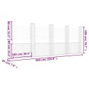 OGRODZENIE GABIONOWE Z 5 SŁUPKAMI ŻELAZO 500X20X200CM