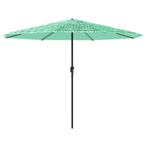 PARASOL OGRODOWY NA STALOWYM SŁUPKU ZIELONY 388X388X248CM