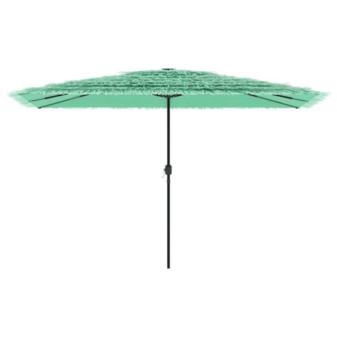 PARASOL OGRODOWY NA STALOWYM SŁUPKU ZIELONY 388X388X248CM