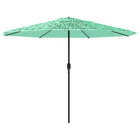 PARASOL OGRODOWY NA STALOWYM SŁUPKU ZIELONY 388X388X248CM