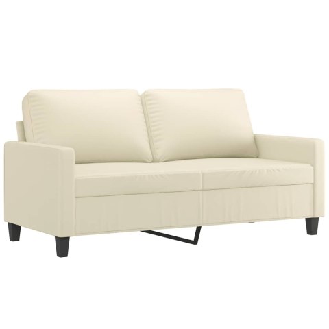 2-OSOBOWA SOFA KREMOWY 140CM SZTUCZNA SKÓRA