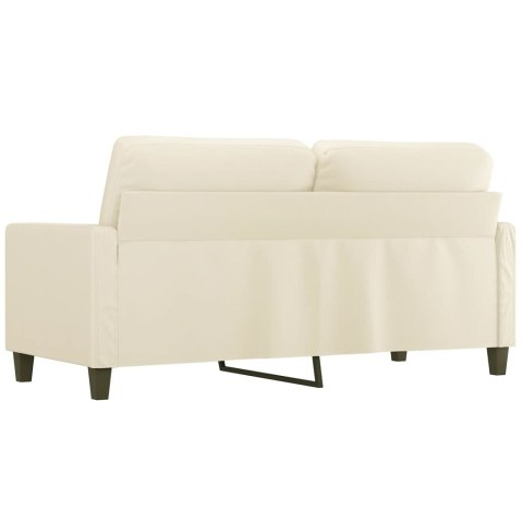 2-OSOBOWA SOFA KREMOWY 140CM SZTUCZNA SKÓRA