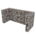 GABION OSŁONOWY NA 3 KOSZE NA ŚMIECI STALOWY 250X100X120CM