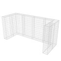 GABION OSŁONOWY NA 3 KOSZE NA ŚMIECI STALOWY 250X100X120CM