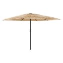 PARASOL OGRODOWY NA STALOWYM SŁUPKU BRĄZOWY 288X288X225CM
