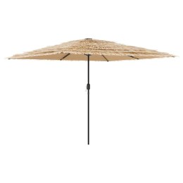 PARASOL OGRODOWY NA STALOWYM SŁUPKU BRĄZOWY 288X288X225CM