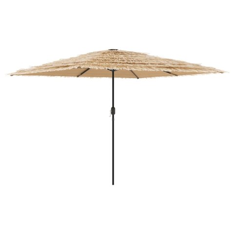 PARASOL OGRODOWY NA STALOWYM SŁUPKU BRĄZOWY 288X288X225CM
