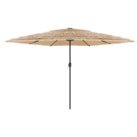 PARASOL OGRODOWY NA STALOWYM SŁUPKU BRĄZOWY 288X288X225CM
