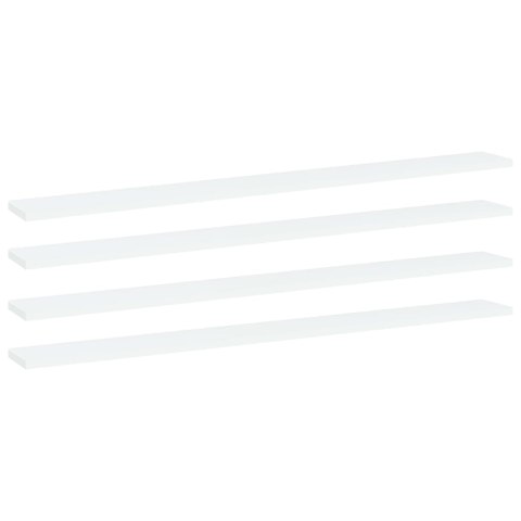 PÓŁKI NA KSIĄŻKI 4 SZT. BIAŁE 100X10X1,5CM