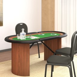 STÓŁ POKEROWY DLA 10 OSÓB ZIELONY 160X80X75CM