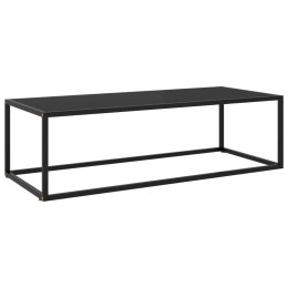 STOLIK KAWOWY SZKŁO W CZARNYM KOLORZE 120X50X35CM
