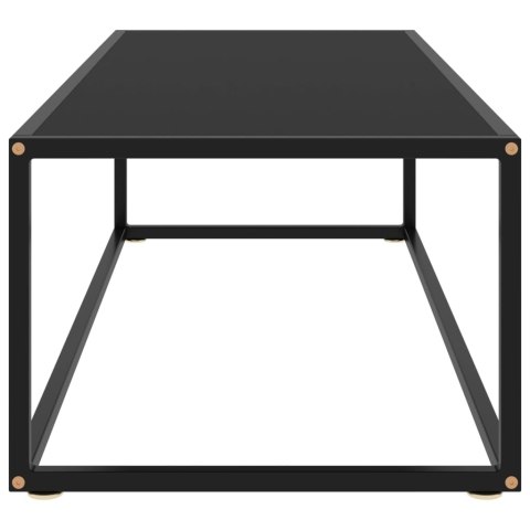 STOLIK KAWOWY SZKŁO W CZARNYM KOLORZE 120X50X35CM