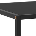 STOLIK KAWOWY SZKŁO W CZARNYM KOLORZE 120X50X35CM