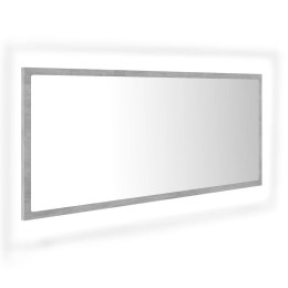 LUSTRO ŁAZIENKOWE LED SZAROŚĆ BETONU 100X8,5X37CM AKRYL