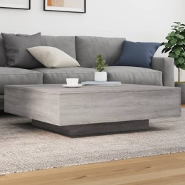 STOLIK KAWOWY Z LED SZARY DĄB SONOMA 100X100X31CM