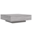 STOLIK KAWOWY Z LED SZARY DĄB SONOMA 100X100X31CM