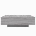 STOLIK KAWOWY Z LED SZARY DĄB SONOMA 100X100X31CM