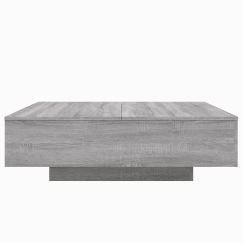 STOLIK KAWOWY Z LED SZARY DĄB SONOMA 100X100X31CM