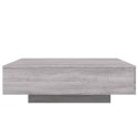 STOLIK KAWOWY Z LED SZARY DĄB SONOMA 100X100X31CM