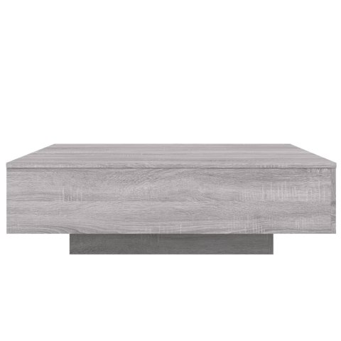 STOLIK KAWOWY Z LED SZARY DĄB SONOMA 100X100X31CM