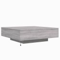 STOLIK KAWOWY Z LED SZARY DĄB SONOMA 100X100X31CM