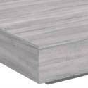 STOLIK KAWOWY Z LED SZARY DĄB SONOMA 100X100X31CM