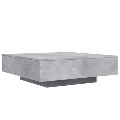 STOLIK KAWOWY Z OŚWIETLENIEM LED SZAROŚĆ BETONU 100X100X31CM