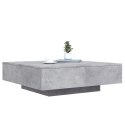 STOLIK KAWOWY Z OŚWIETLENIEM LED SZAROŚĆ BETONU 100X100X31CM