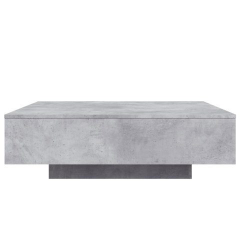 STOLIK KAWOWY Z OŚWIETLENIEM LED SZAROŚĆ BETONU 100X100X31CM