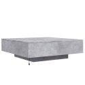 STOLIK KAWOWY Z OŚWIETLENIEM LED SZAROŚĆ BETONU 100X100X31CM