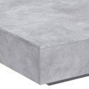 STOLIK KAWOWY Z OŚWIETLENIEM LED SZAROŚĆ BETONU 100X100X31CM