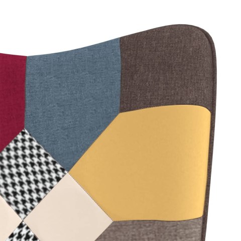 FOTEL BUJANY PATCHWORK TAPICEROWANY TKANINĄ