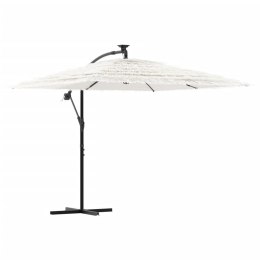 PARASOL OGRODOWY NA STALOWYM SŁUPKU BIAŁY 246X246X230CM