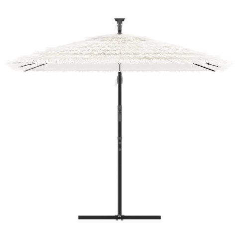 PARASOL OGRODOWY NA STALOWYM SŁUPKU BIAŁY 246X246X230CM