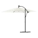 PARASOL OGRODOWY NA STALOWYM SŁUPKU BIAŁY 246X246X230CM