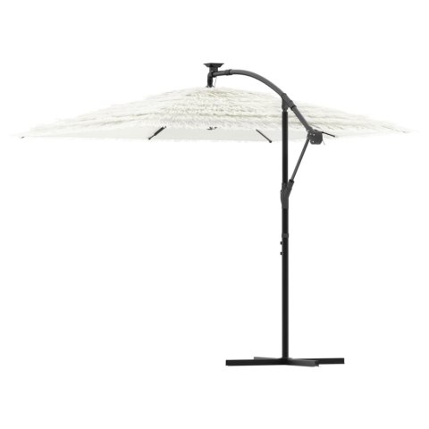 PARASOL OGRODOWY NA STALOWYM SŁUPKU BIAŁY 246X246X230CM