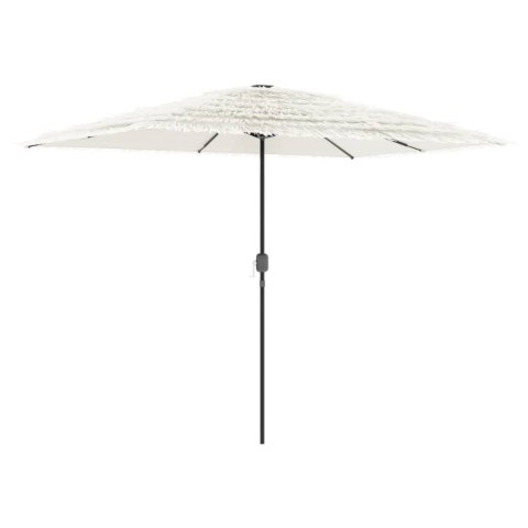 PARASOL OGRODOWY NA STALOWYM SŁUPKU BIAŁY 300X200X250CM