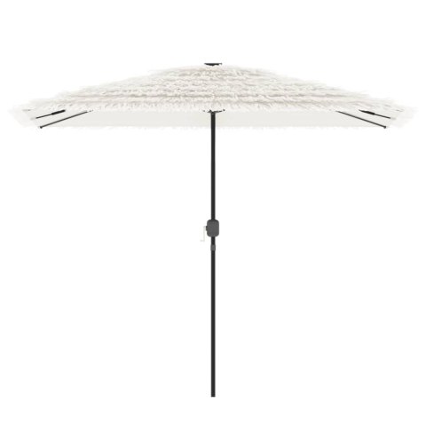 PARASOL OGRODOWY NA STALOWYM SŁUPKU BIAŁY 300X200X250CM