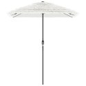 PARASOL OGRODOWY NA STALOWYM SŁUPKU BIAŁY 300X200X250CM