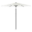 PARASOL OGRODOWY NA STALOWYM SŁUPKU BIAŁY 223X223X213CM