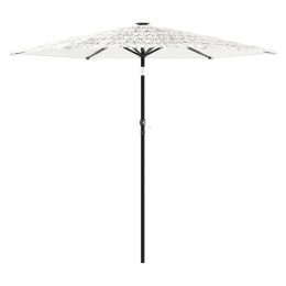 PARASOL OGRODOWY NA STALOWYM SŁUPKU BIAŁY 223X223X213CM
