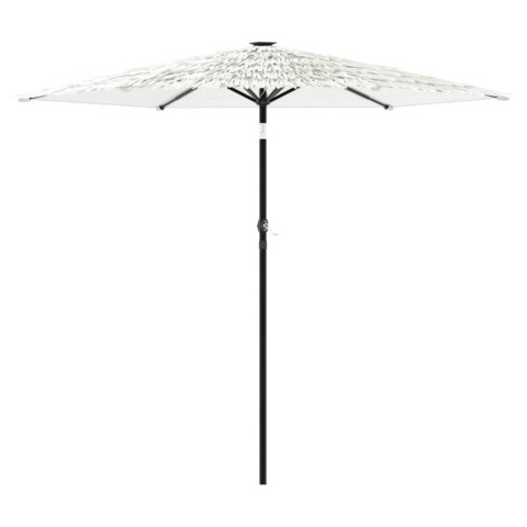 PARASOL OGRODOWY NA STALOWYM SŁUPKU BIAŁY 223X223X213CM