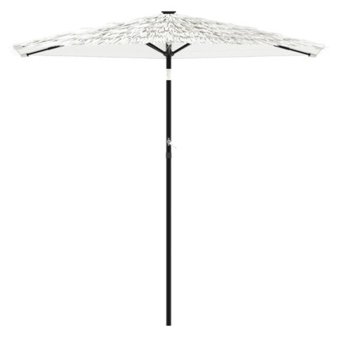 PARASOL OGRODOWY NA STALOWYM SŁUPKU BIAŁY 223X223X213CM
